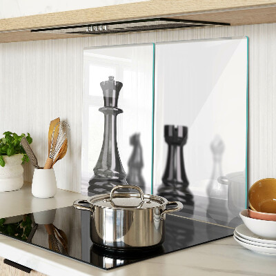 Glass chopping board Chess, King and Rook