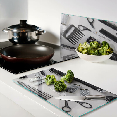 Glass kitchen board Hairdressing accessories