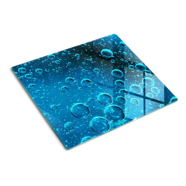 Glass chopping board Bubbles in the water