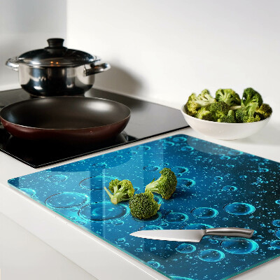 Glass chopping board Bubbles in the water