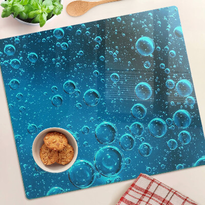 Glass chopping board Bubbles in the water
