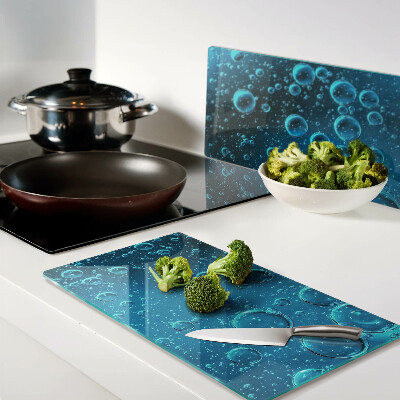 Glass chopping board Bubbles in the water