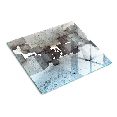 Glass kitchen board Abstract spatial composition