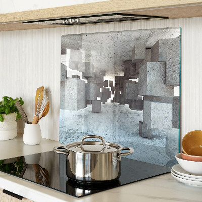 Glass kitchen board Abstract spatial composition