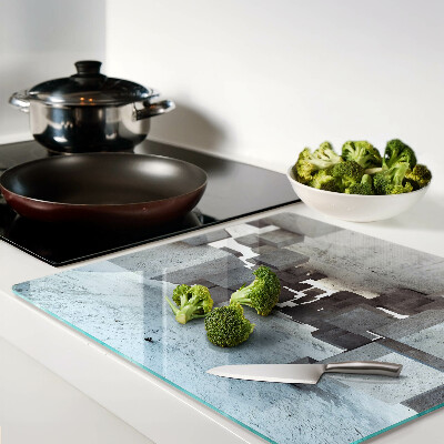 Glass kitchen board Abstract spatial composition