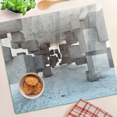 Glass kitchen board Abstract spatial composition