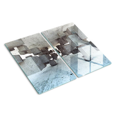 Glass kitchen board Abstract spatial composition