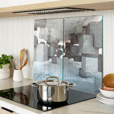 Glass kitchen board Abstract spatial composition
