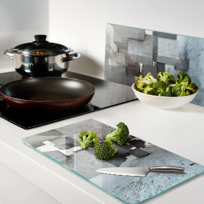 Glass kitchen board Abstract spatial composition