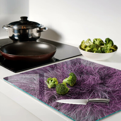 Glass kitchen board Purple fur