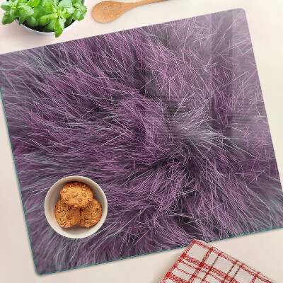 Glass kitchen board Purple fur