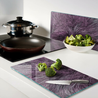 Glass kitchen board Purple fur