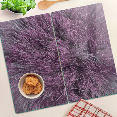 Glass kitchen board Purple fur