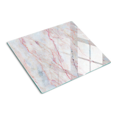Glass chopping board Marble pattern in shades of pink