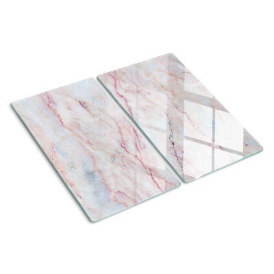 Glass chopping board Marble pattern in shades of pink