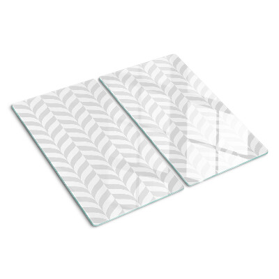 Glass chopping board Leaves in wavy patterns