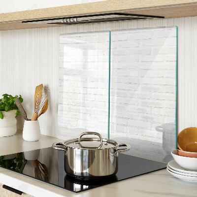 Glass chopping board Brick wall in minimalist style