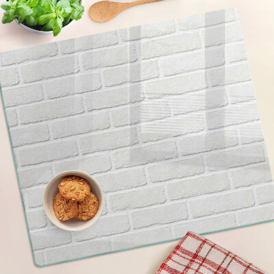 Glass kitchen board Brick wall