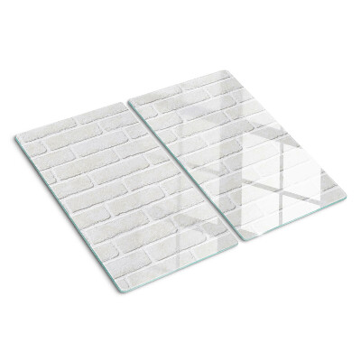 Glass kitchen board Brick wall