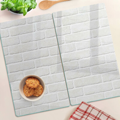 Glass kitchen board Brick wall