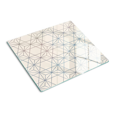 Glass kitchen board Geometry with triangles and lines