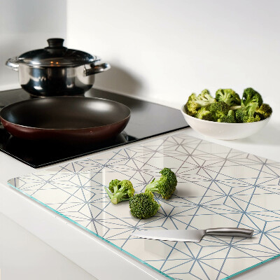 Glass kitchen board Geometry with triangles and lines