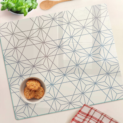 Glass kitchen board Geometry with triangles and lines