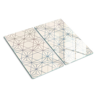 Glass kitchen board Geometry with triangles and lines