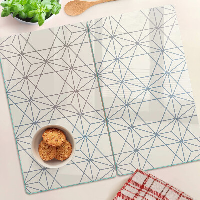 Glass kitchen board Geometry with triangles and lines