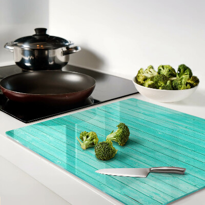 Glass chopping board Turquoise floorboards