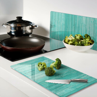 Glass chopping board Turquoise floorboards