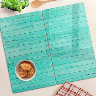 Glass chopping board Turquoise floorboards