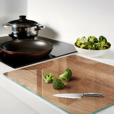 Glass chopping board Wood with window reflection