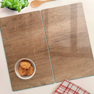Glass chopping board Wood with window reflection