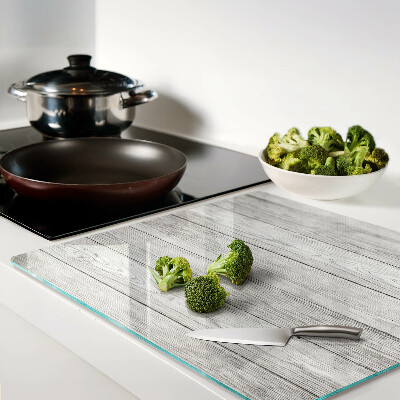 Glass chopping board Wooden board in shades of gray