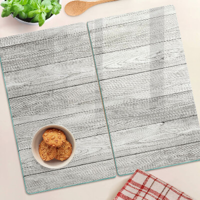 Glass chopping board Wooden board in shades of gray