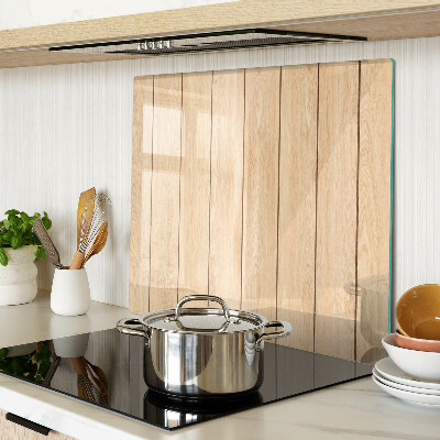 Glass kitchen board Light colored wooden board
