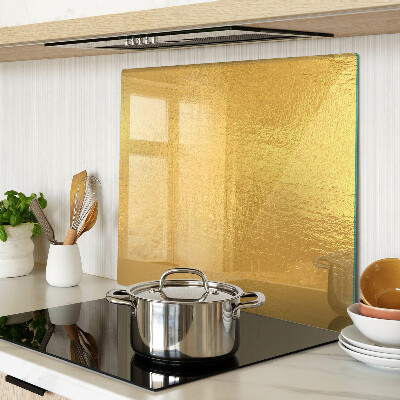 Glass chopping board Golden surface with reflections