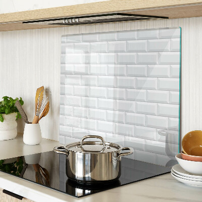 Glass chopping board Brick wall