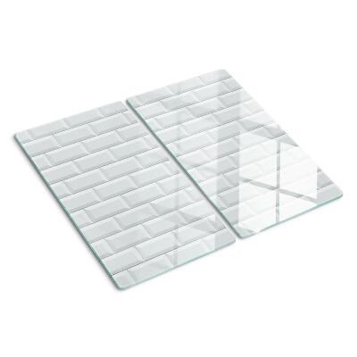 Glass chopping board Brick wall