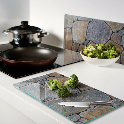 Glass kitchen board Stone pattern with texture