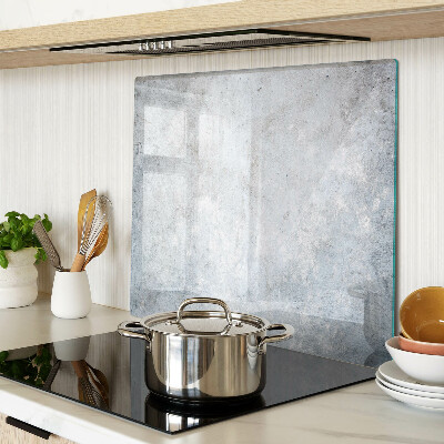 Glass kitchen board Concrete effect with reflection