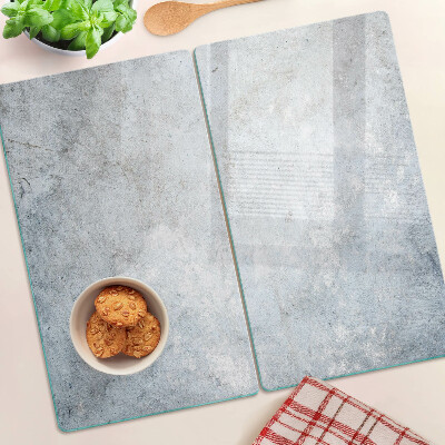 Glass kitchen board Concrete effect with reflection