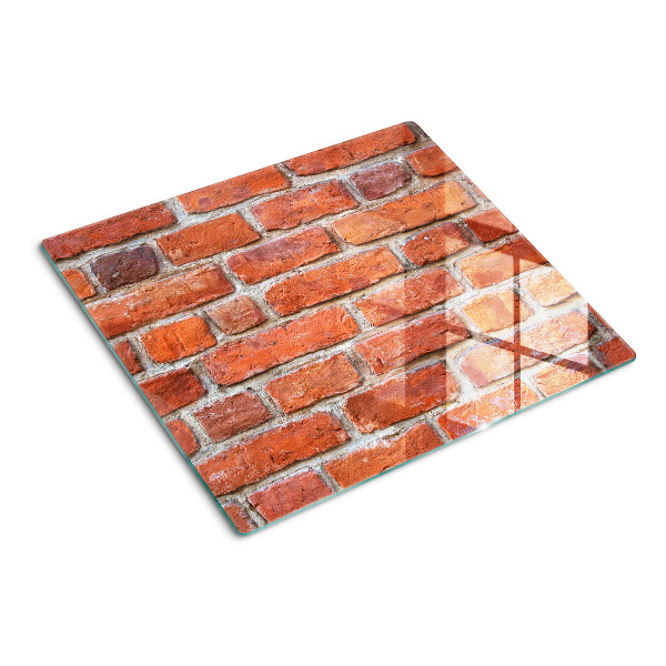 Glass chopping board Brick wall
