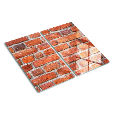 Glass chopping board Brick wall