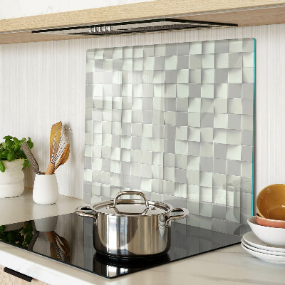 Glass chopping board Mosaic in shades of gray