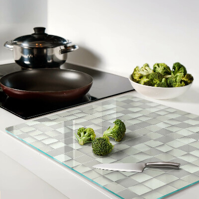 Glass chopping board Mosaic in shades of gray