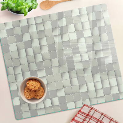 Glass chopping board Mosaic in shades of gray