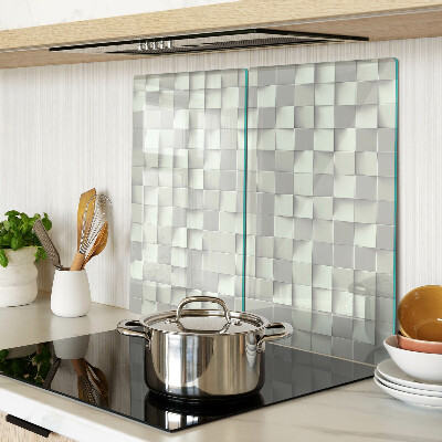 Glass chopping board Mosaic in shades of gray