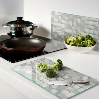 Glass chopping board Mosaic in shades of gray